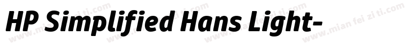 HP Simplified Hans Light字体转换